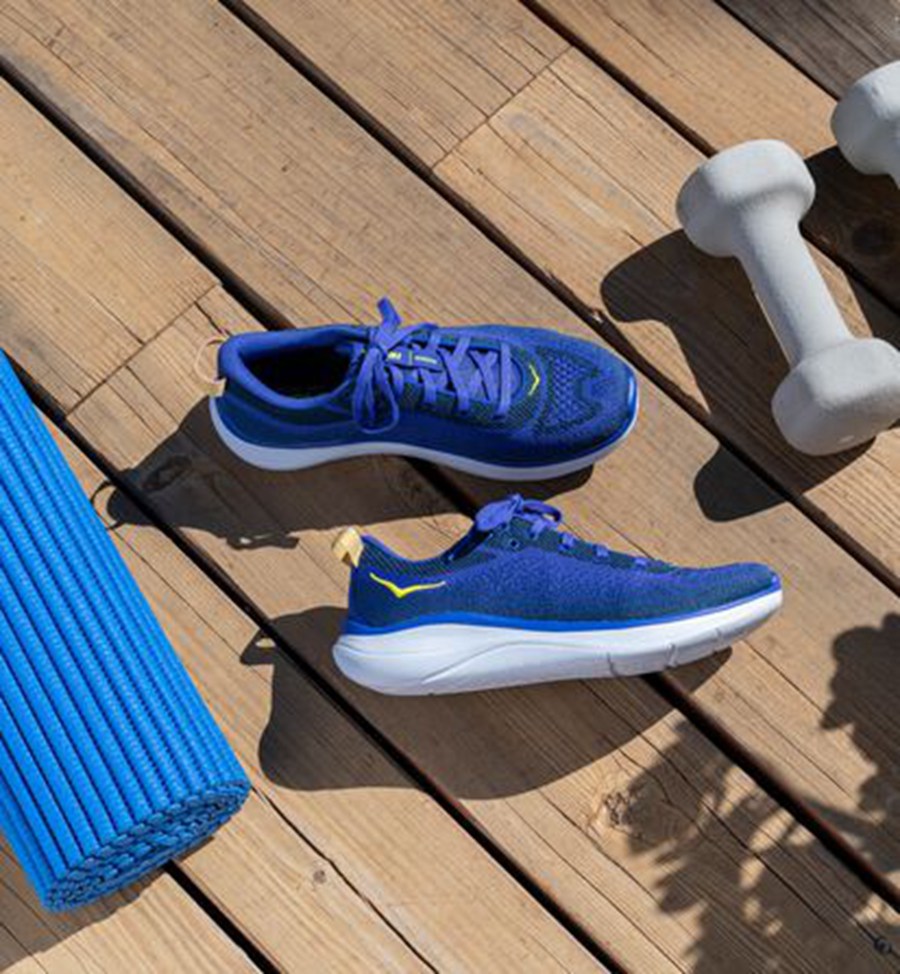 Hoka One One Løpesko Dame - Hupana Flow - Blå/Hvite - 28130-DFGM